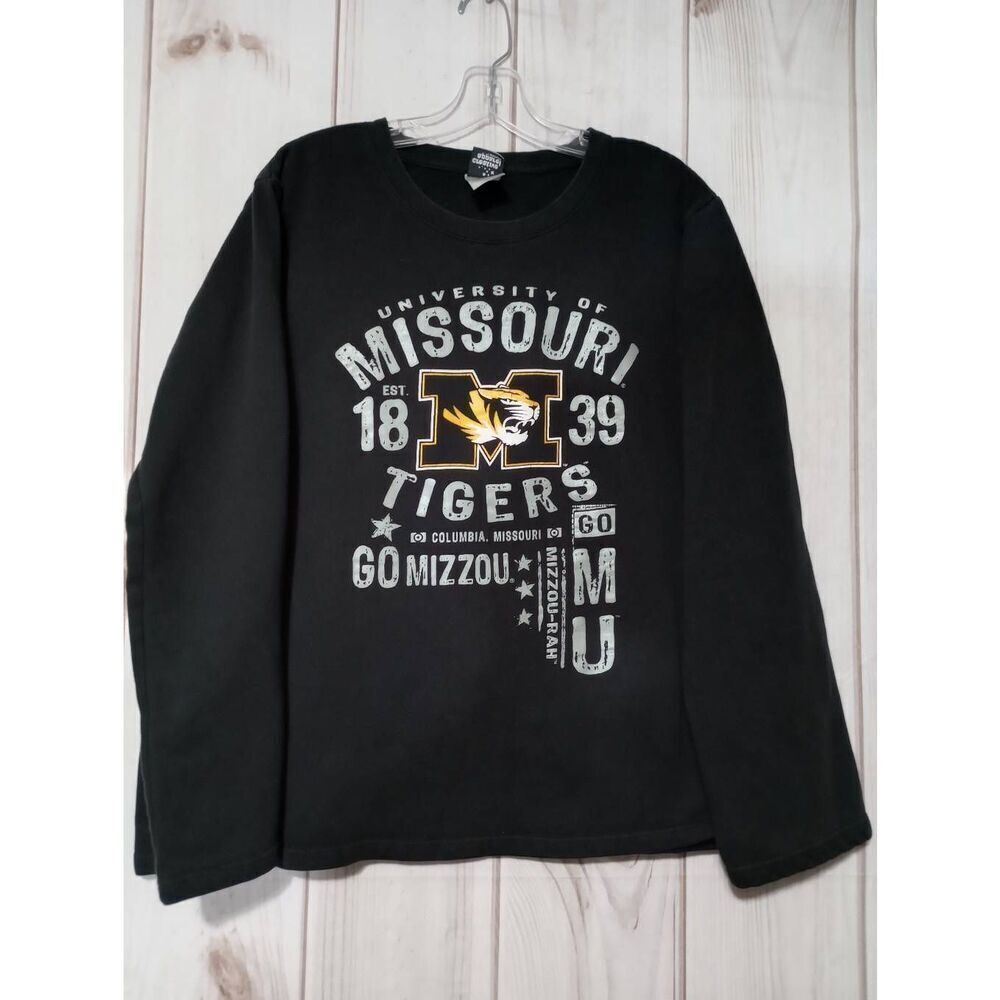 Creative Apparel‎ Shirt Ladies 2x Missouri Tigers Sweatshirt Black Gold College